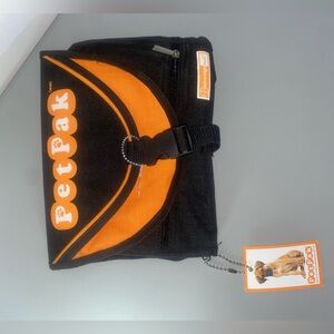 NWT travel Bag Black and Orange Pet  Carrier Dog / Cat